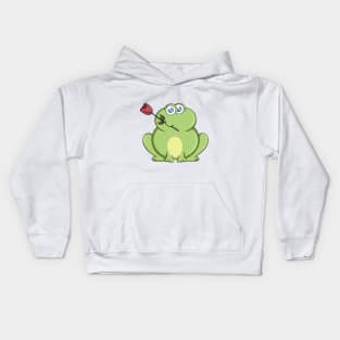 Frog with Flower Kids Hoodie